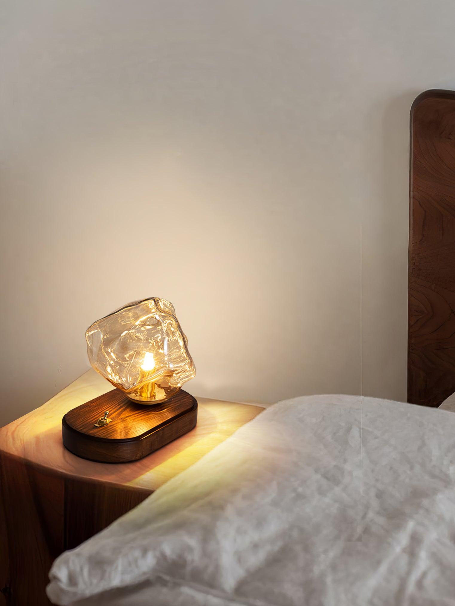 Stolní lampa Glacierstone z ledového kamene pro dekoraci obývacího pokoje | Temsk