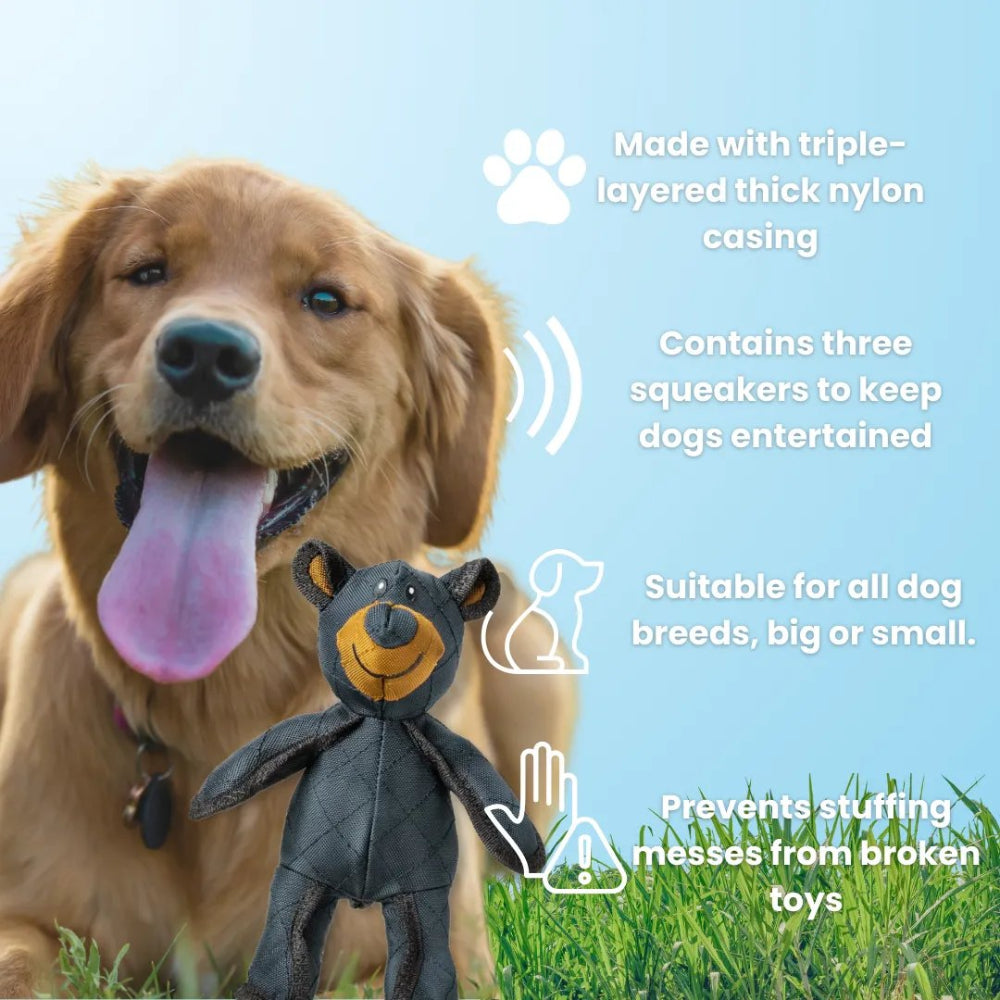 Durable Plush Bear Shape Chew Toy For Dogs Playtime Fun | Temsk