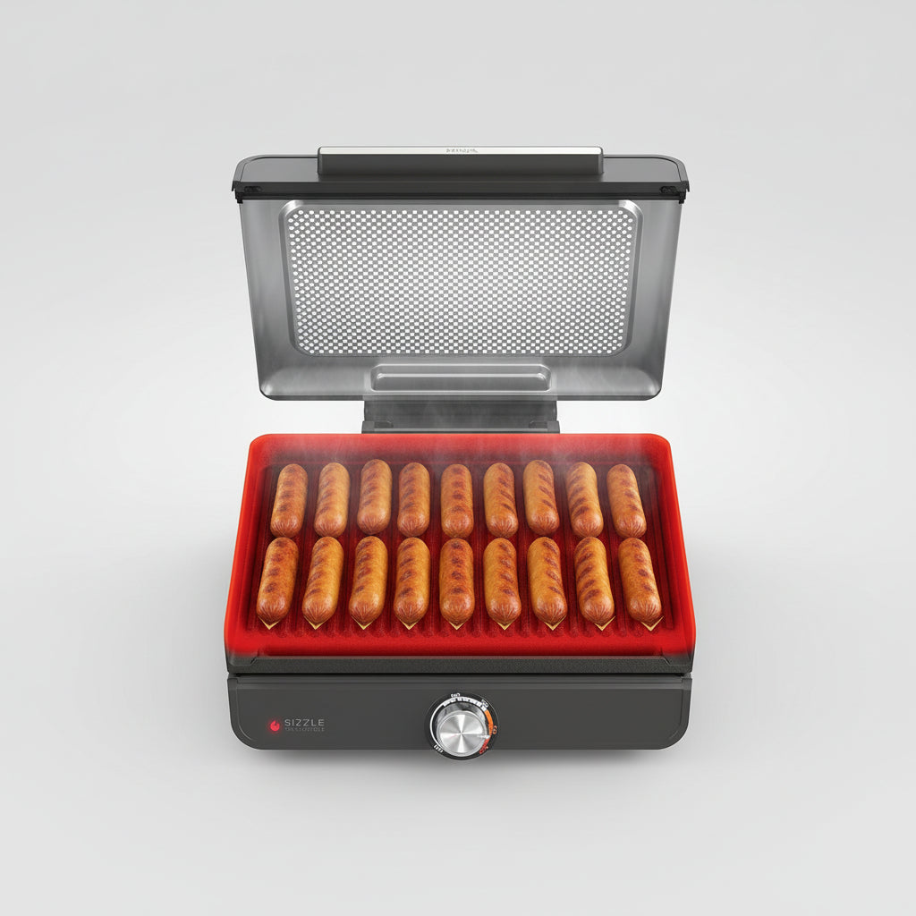 Grill And Griddle For Indoor Grilling With Nonstick Plate Up To 500 Degrees | Temsk