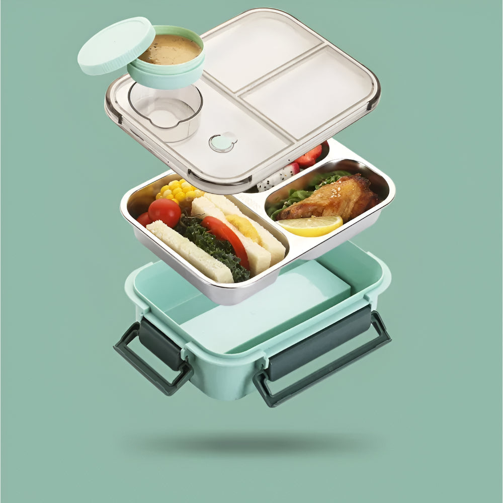 Isolierter Edelstahl-Lunchbehälter mit auslaufsicherem Deckel | Temsk
