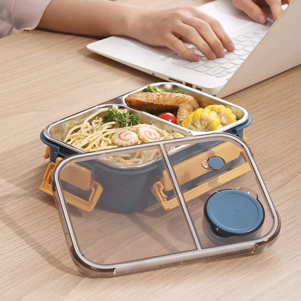 Isolierter Edelstahl-Lunchbehälter mit auslaufsicherem Deckel | Temsk