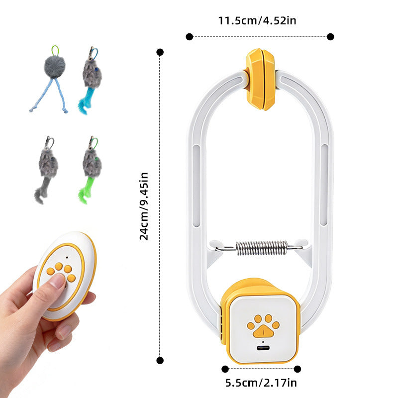 Interactive USB Cat Teaser Toy With Rechargeable Mice Attachments | Temsk