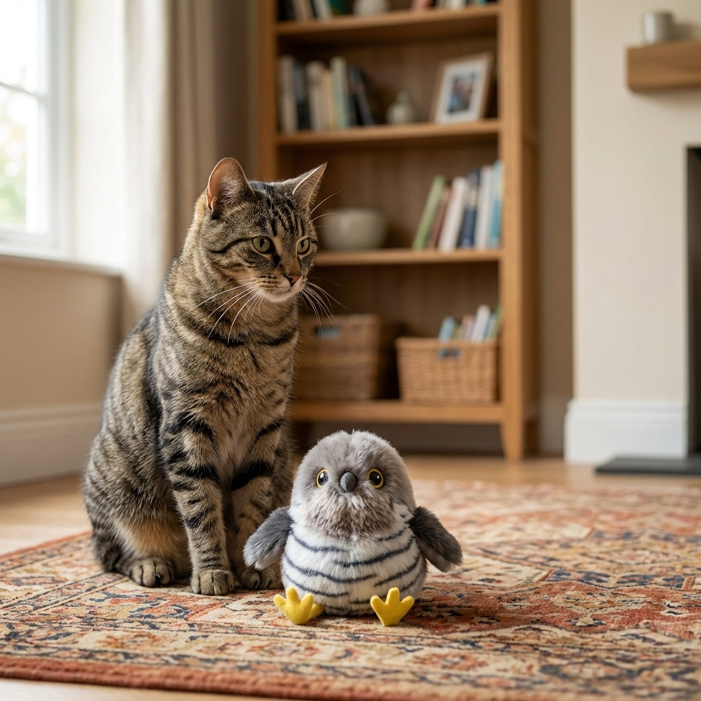 Interactive Flapping-Wing Bird Cat Toy USB-C Rechargeable (Cuckoo, Marsh Tit, Parrot) | Temsk