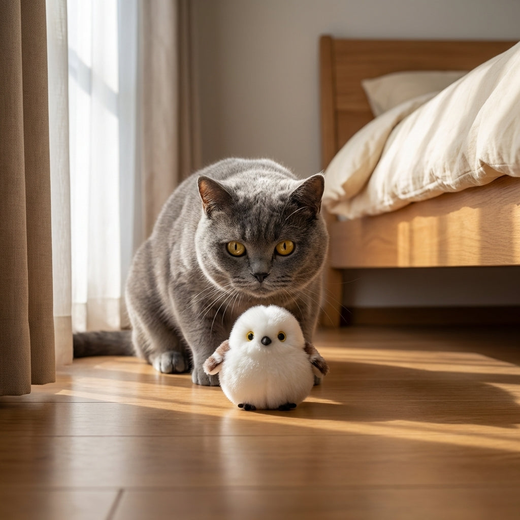 Interactive Flapping-Wing Bird Cat Toy USB-C Rechargeable (Cuckoo, Marsh Tit, Parrot) | Temsk