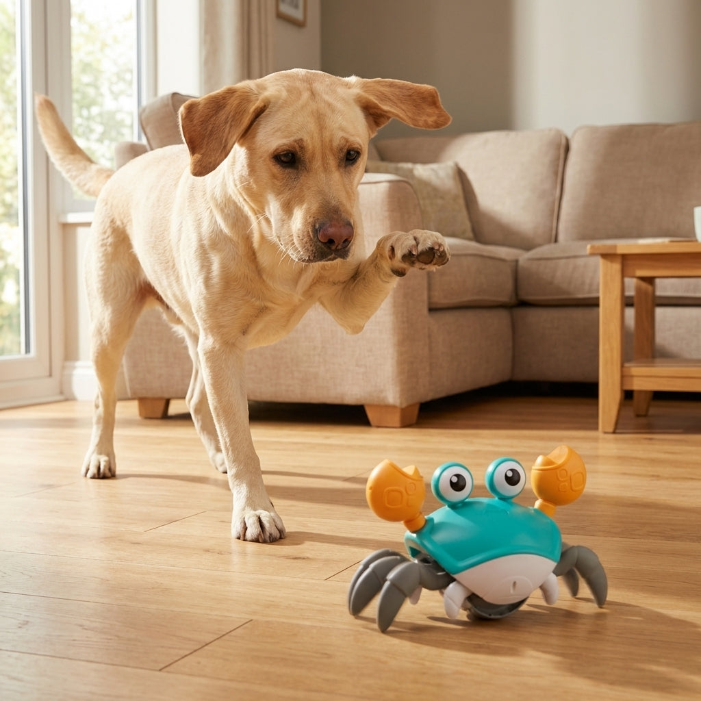 Interactive Crawling Crab Dog Toy With Motion Sensor And USB Rechargeable | Temsk