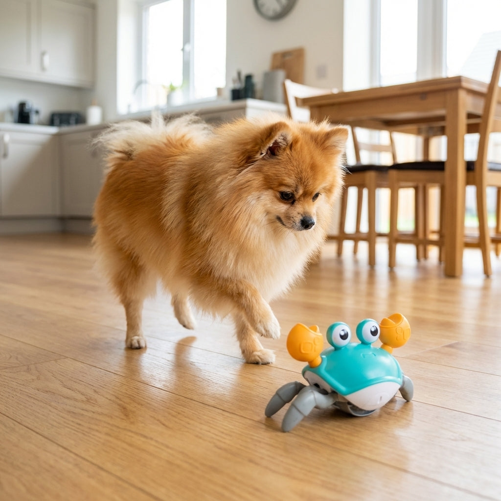 Interactive Crawling Crab Dog Toy With Motion Sensor And USB Rechargeable | Temsk