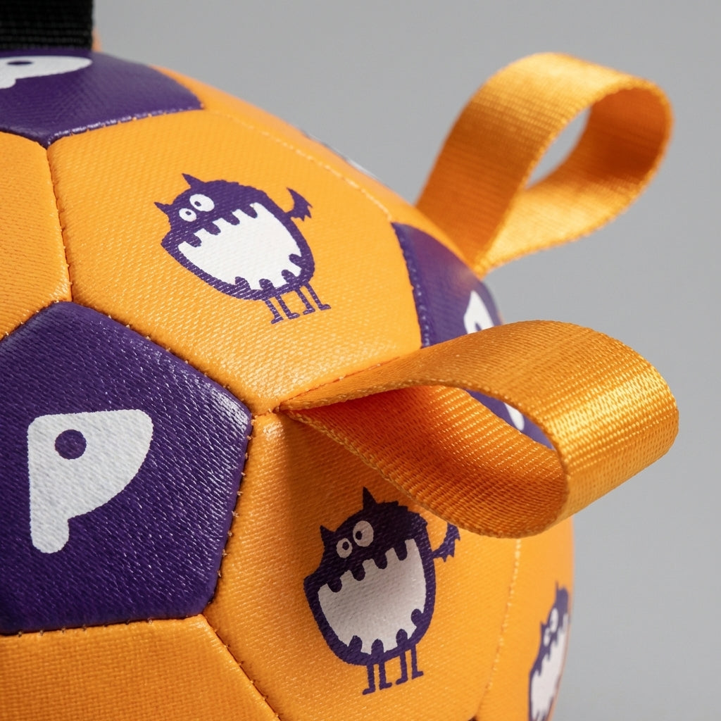 Interactive Dog Ball With Pull Straps, Fetch And Tug Toy, 15cm And 19cm | Temsk