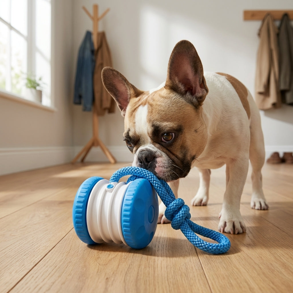 Interactive Dog Ball With Tug Rope Self-Moving Motion Toy For Solo Play | Temsk