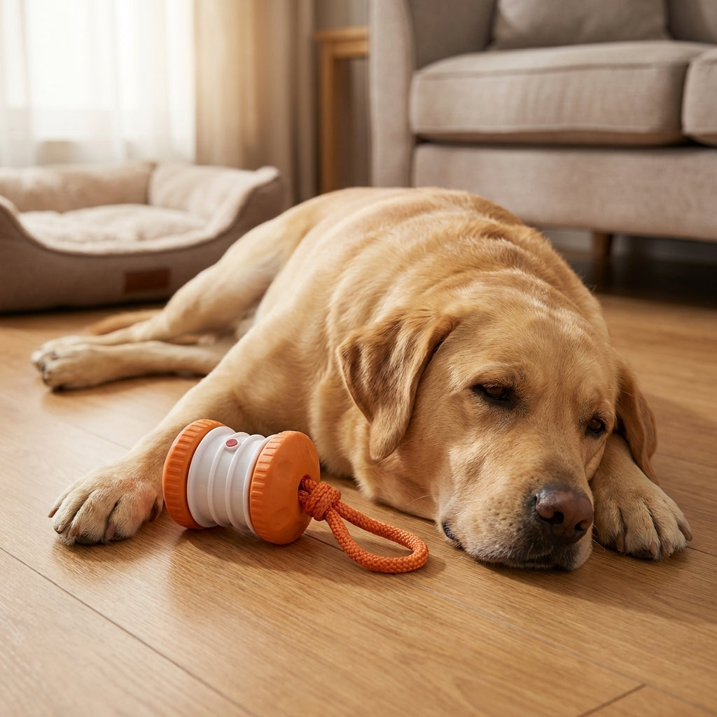 Interactive Dog Ball With Tug Rope Self-Moving Motion Toy For Solo Play | Temsk