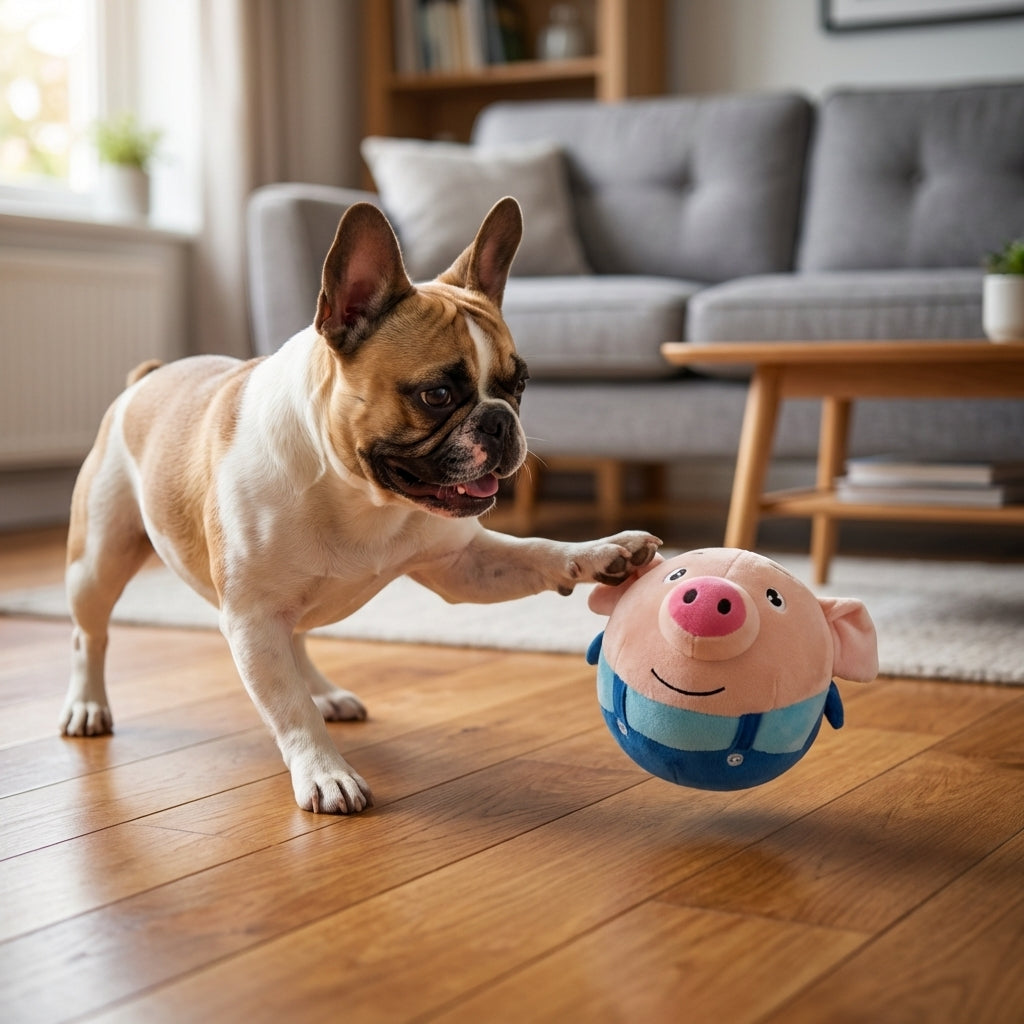 Motion Activated Plush Dog Toy With USB Rechargeable Battery, 15 Cm | Temsk