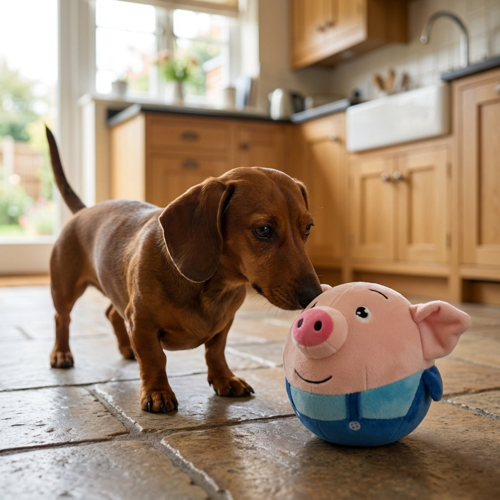 Motion Activated Plush Dog Toy With USB Rechargeable Battery, 15 Cm | Temsk