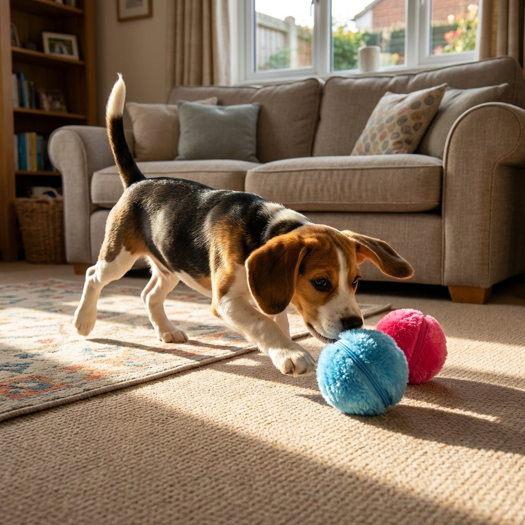 Motion Sensing Interactive Ball Toy For Dogs, Plush TPR, 8 cm | Temsk