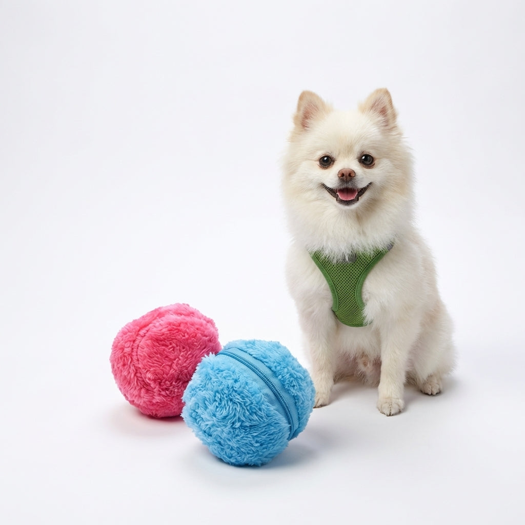 Motion Sensing Interactive Ball Toy For Dogs, Plush TPR, 8 cm | Temsk