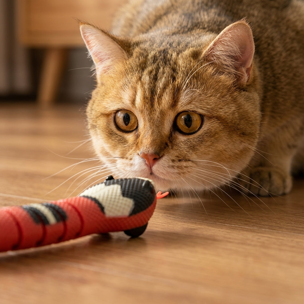 Elektrisches interaktives Schlangenspielzeug für Katzen mit Bewegungsaktivierung | Temsk