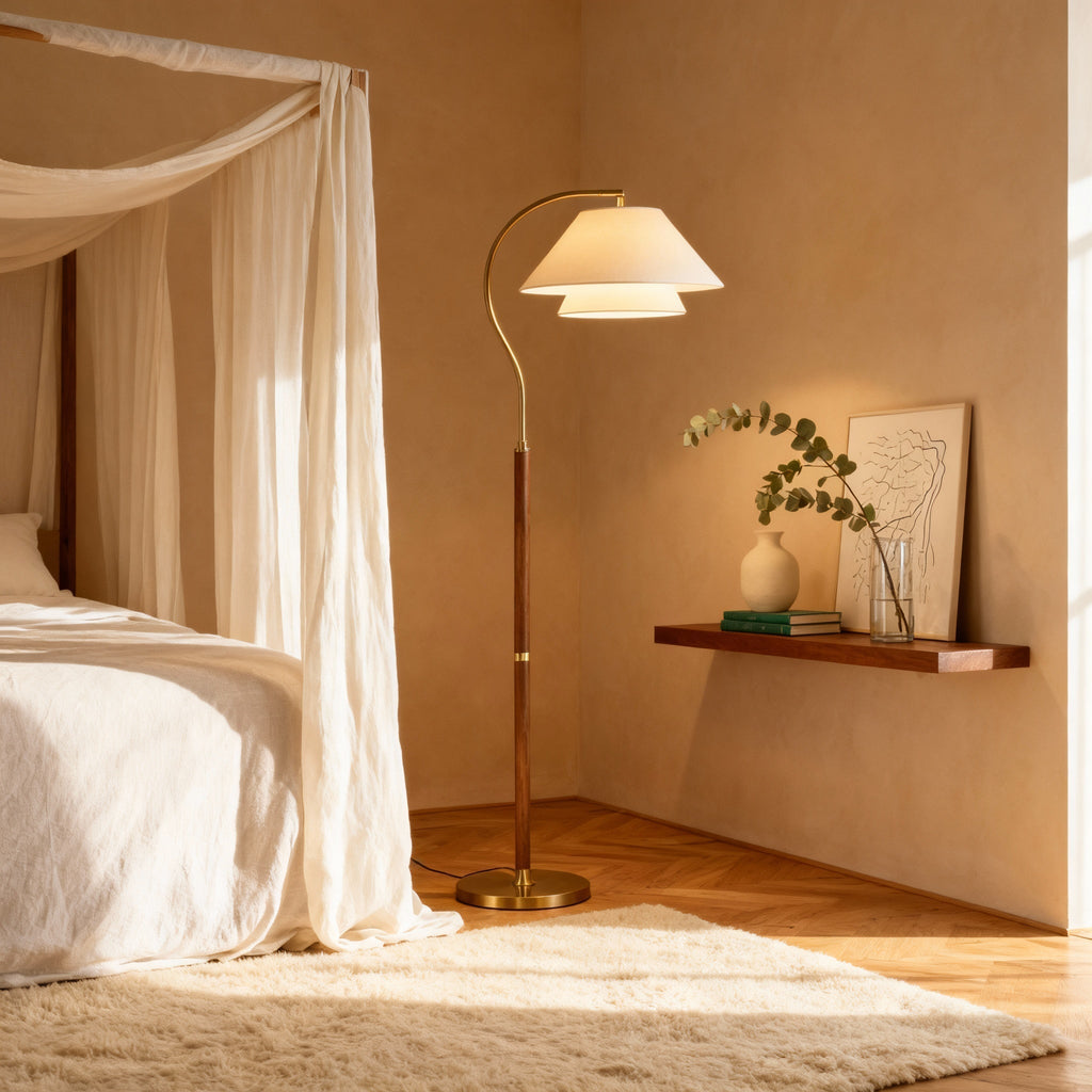 Aurelo Living Elegant Modern Floor Lamp For Ambient Living Room Lighting | Temsk