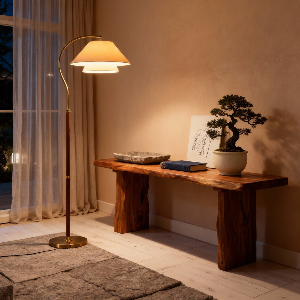 Aurelo Living Elegant Modern Floor Lamp For Ambient Living Room Lighting | Temsk