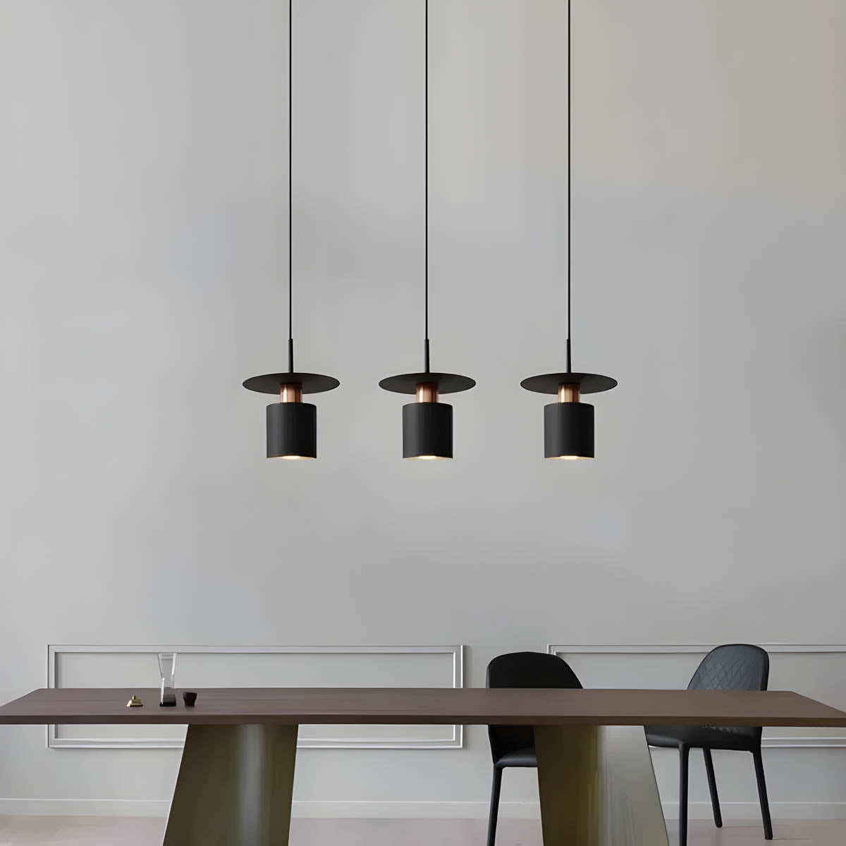 Lumenara Linear Pendant Lamp Minimalist Sleek Contemporary Ceiling Light | Snurv | Temsk