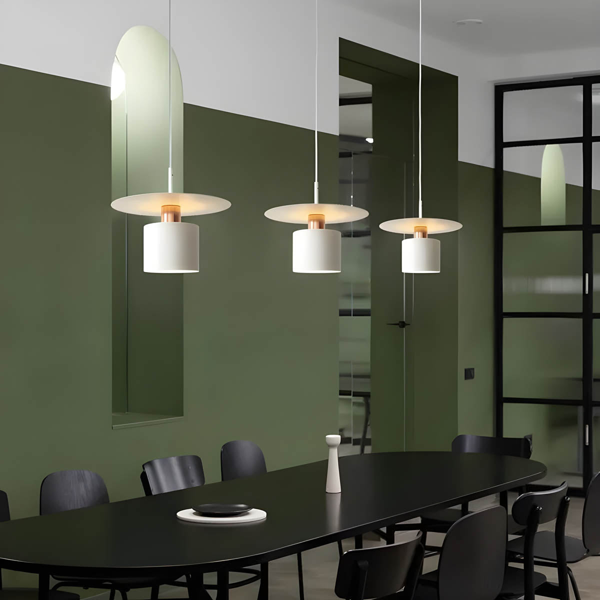 Lumenara Linear Pendant Lamp Minimalist Sleek Contemporary Ceiling Light | Snurv | Temsk