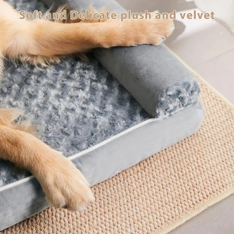 NestEase Orthopedic L Shaped Dog Bed With Removable Waterproof Cover | Temsk