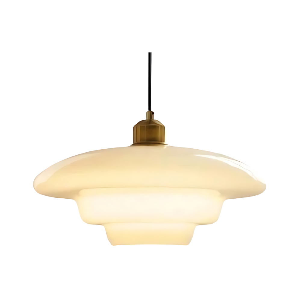 Gold Finish Art Deco Ceiling Lamp With Brass And Glass Vintage Design | Temsk