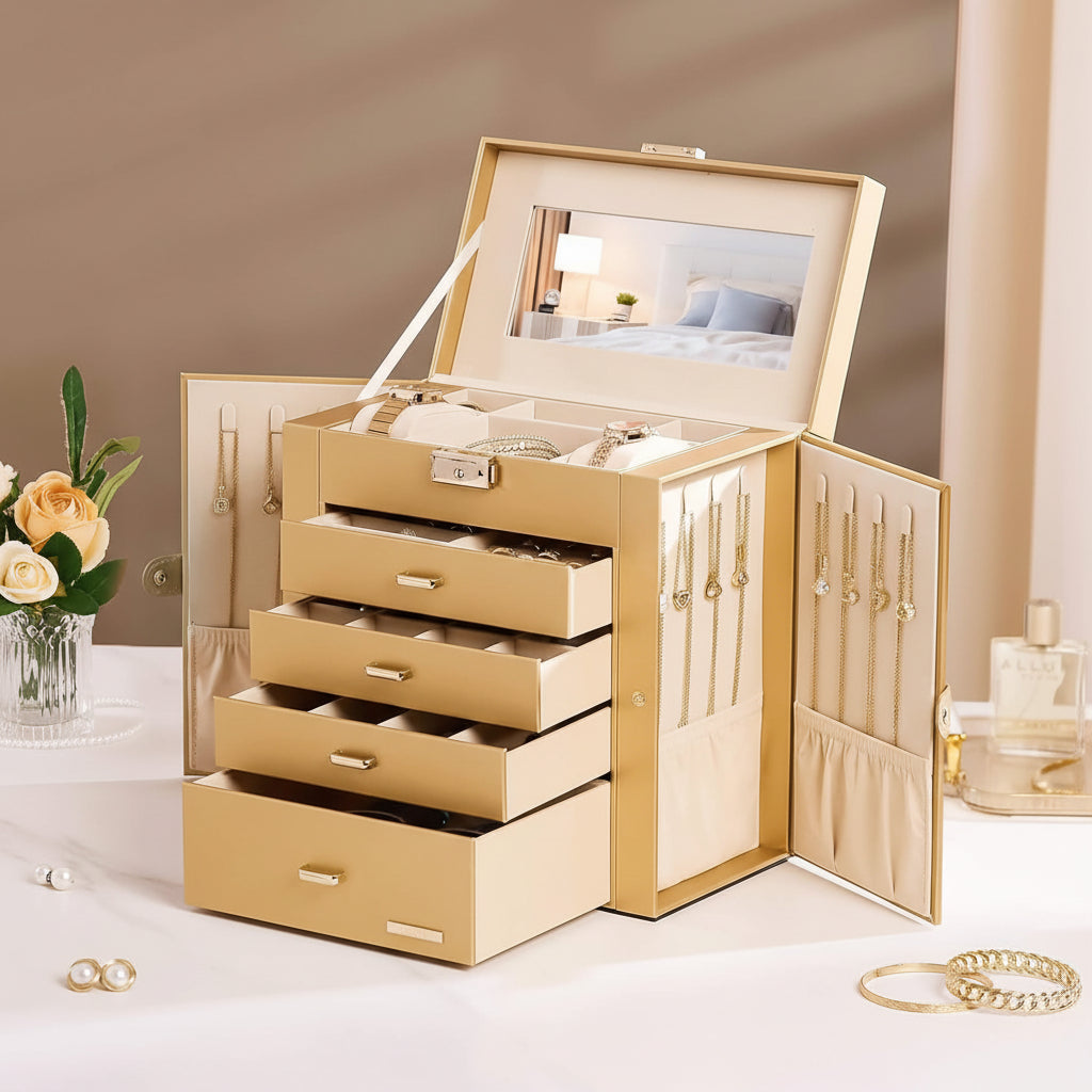 Jewelry Box With Large Drawers For Mother's Day Storage | Temsk