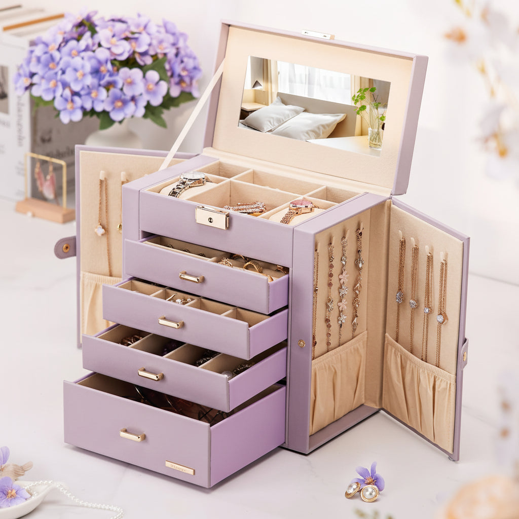 Jewelry Box With Large Drawers For Mother's Day Storage | Temsk