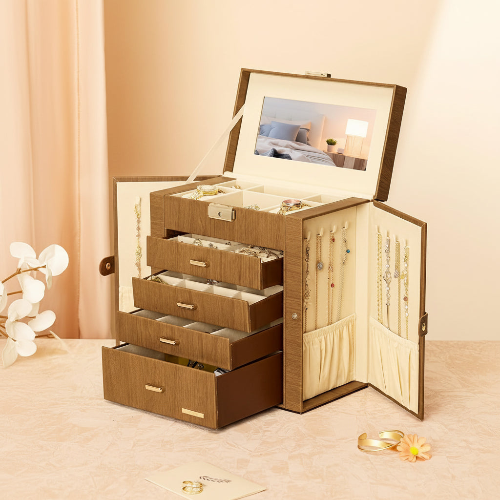 Jewelry Box With Large Drawers For Mother's Day Storage | Temsk
