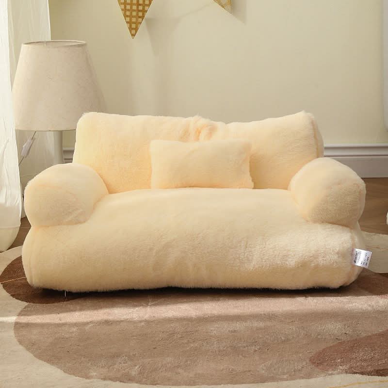 SerenePaws Lounger - Ergonomic Pet Sofa With Raised Edge And Washable Cover | Temsk