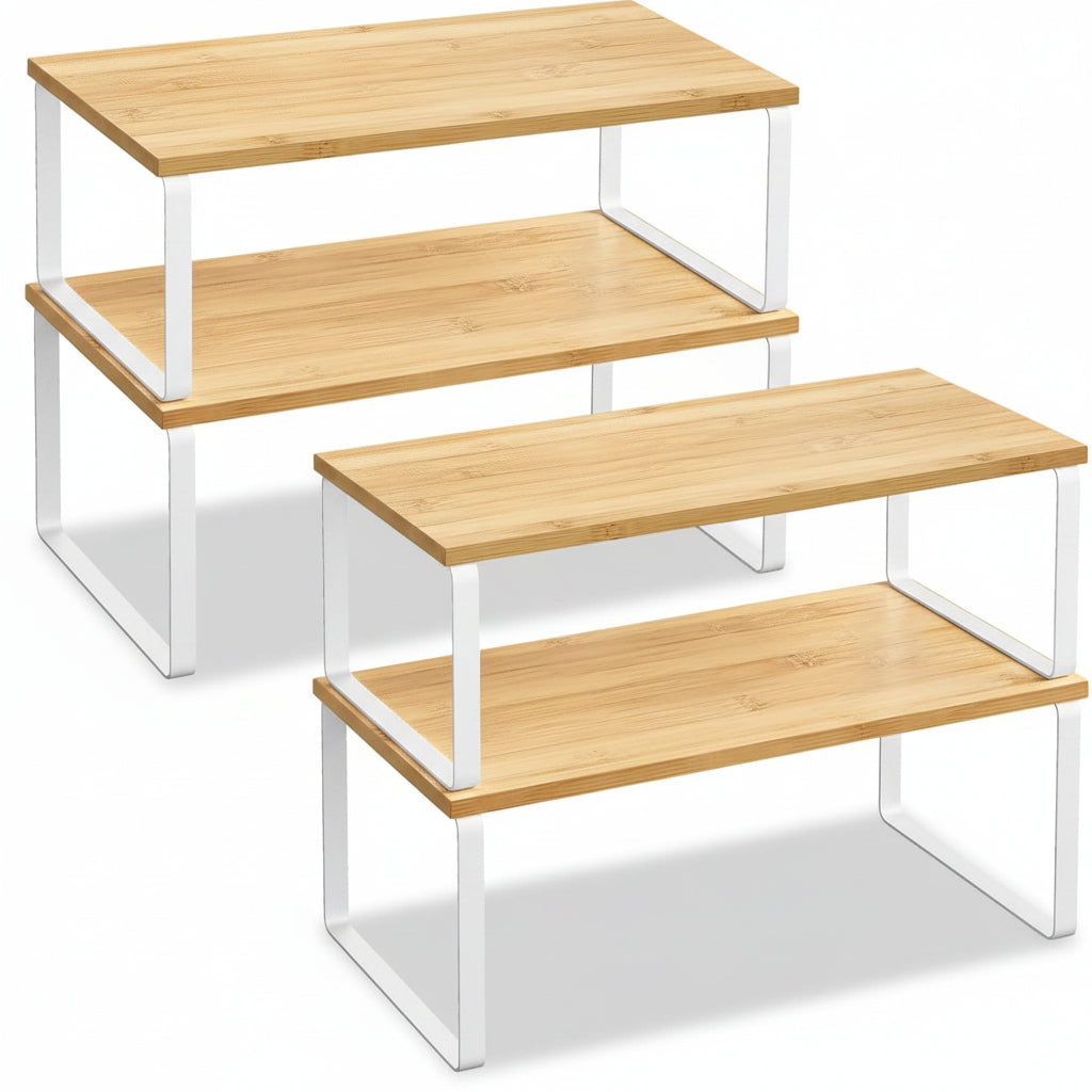 Stackable Metal Shelf Organizer For Kitchen Cabinets And Storage | Temsk