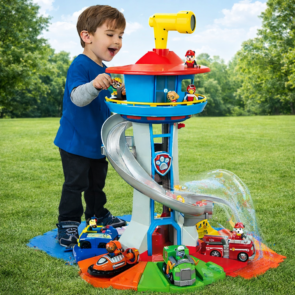Kids Car Playset With Slide Tower And Track Vehicles | Temsk