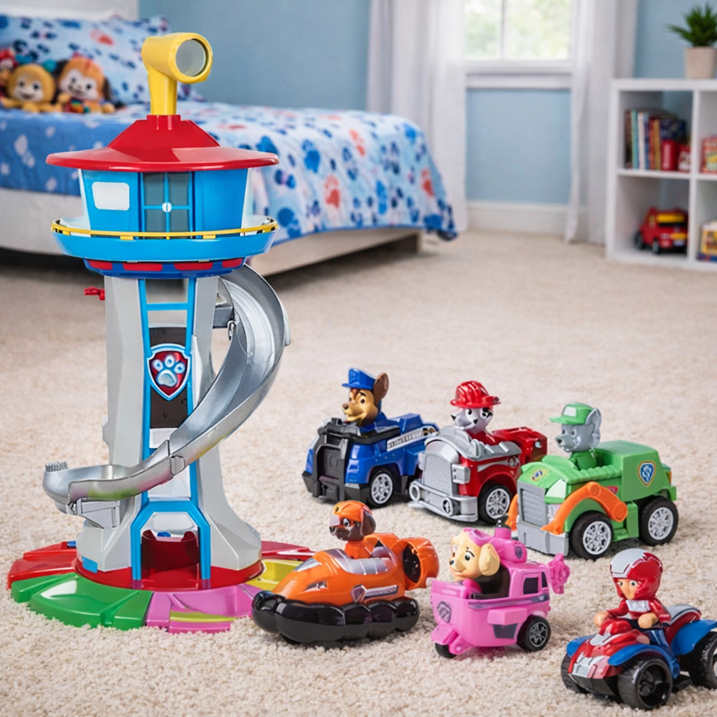 Kids Car Playset With Slide Tower And Track Vehicles | Temsk