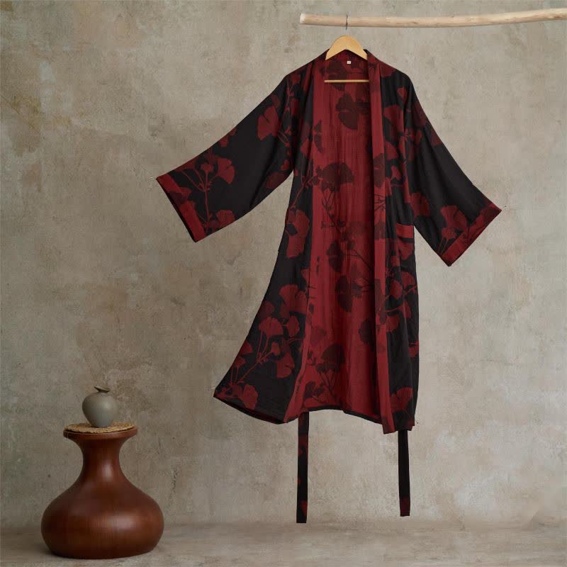 Luma Kimono Reversible Cotton Bathrobe For Natural Comfort | Temsk