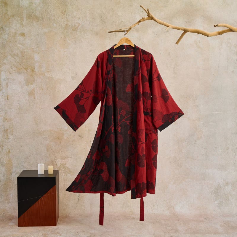 Luma Kimono Reversible Cotton Bathrobe For Natural Comfort | Temsk