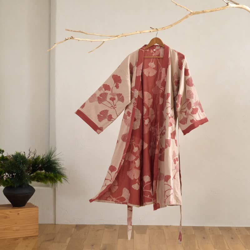 Luma Kimono Reversible Cotton Bathrobe For Natural Comfort | Temsk