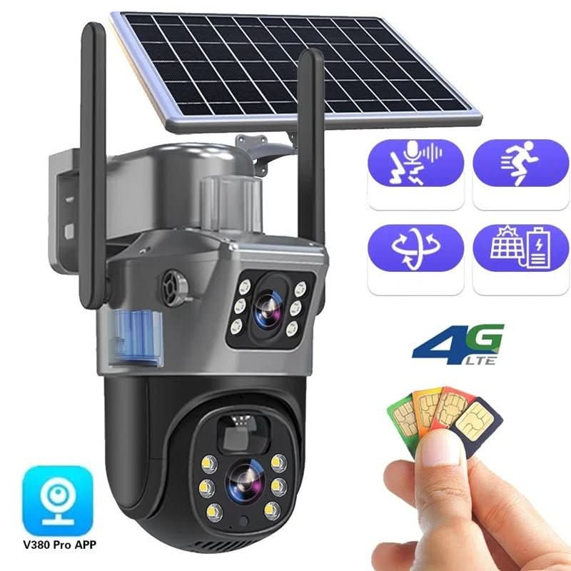SolaraGuard 4K Wireless Security Camera With Solar Panel And 360-Degree View | Temsk