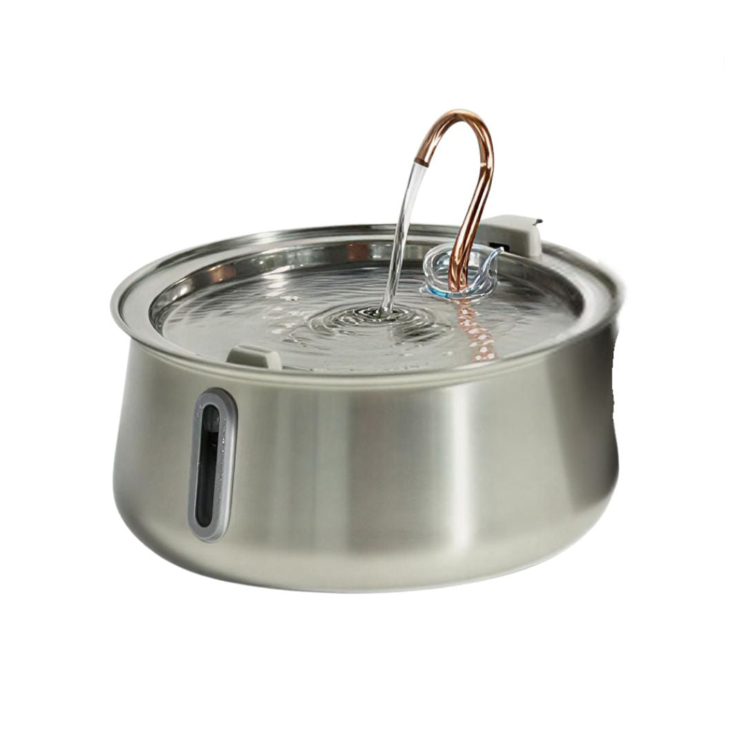 Temsk Stainless Steel Dog Water Fountain With Multi-Stage Filter