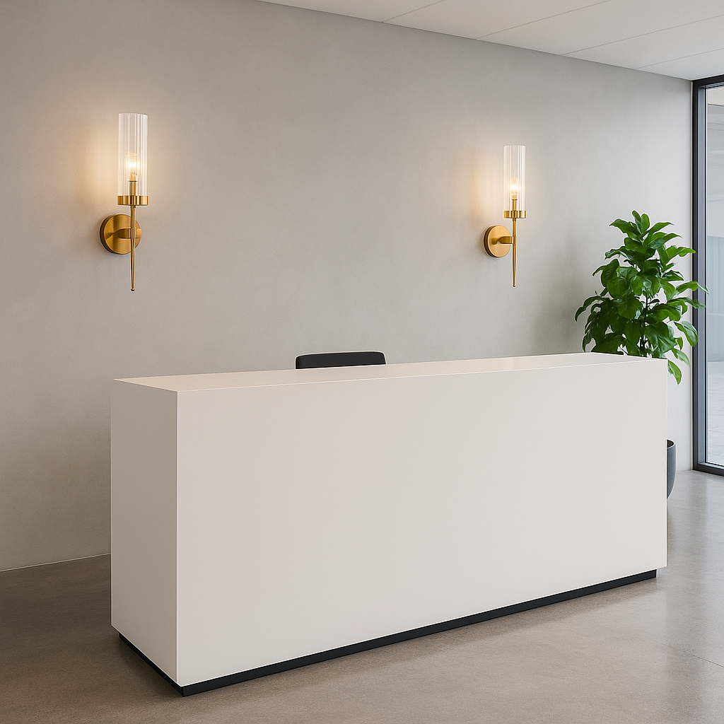 LumaNova Elegant Modern Ribbed Glass Wall Sconce Lighting | Temsk