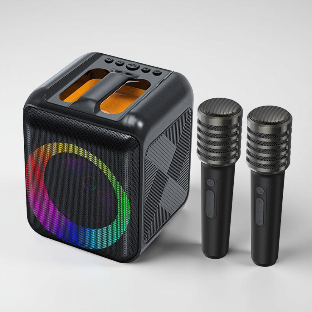 Bluetooth Karaoke Machine With Portable Speaker And Wireless Microphones | Temsk