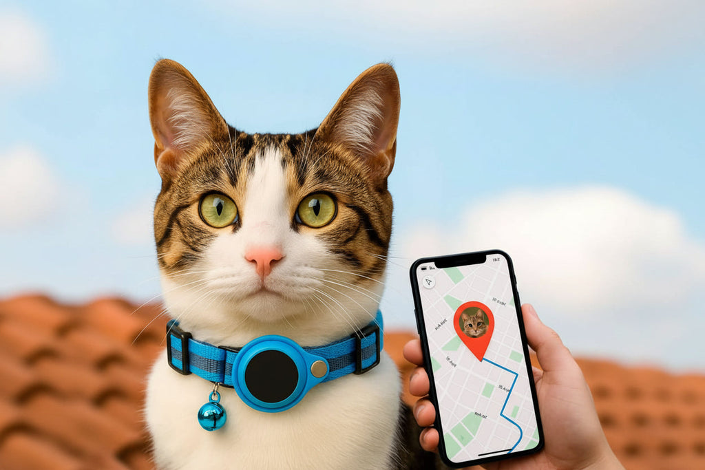 WhiskerTrack GPS Collar For Cats With Reflective Design | Temsk
