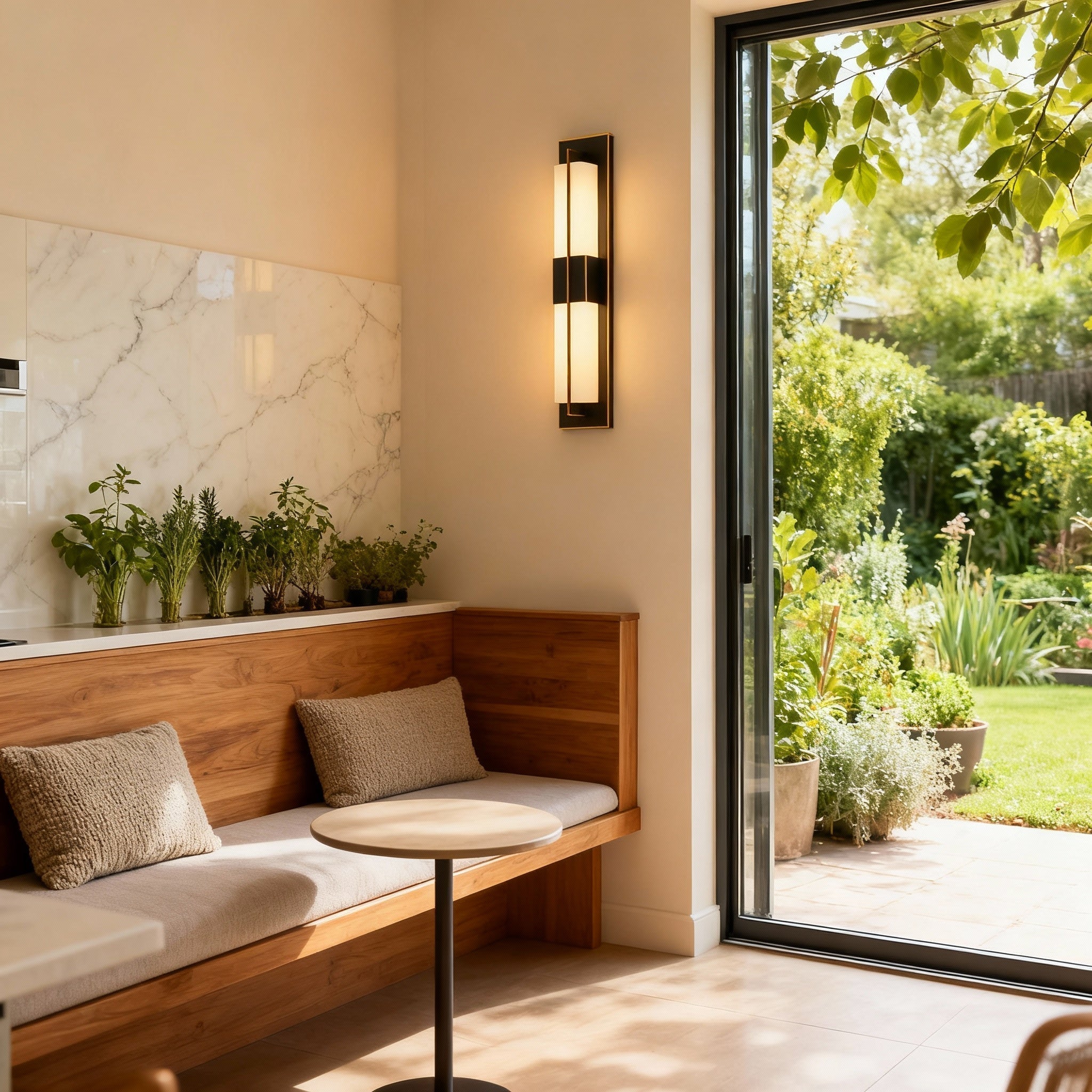 LumaCrest Contemporary Waterproof Vertical Wall Sconce for Indoor and Outdoor Use | Temsk