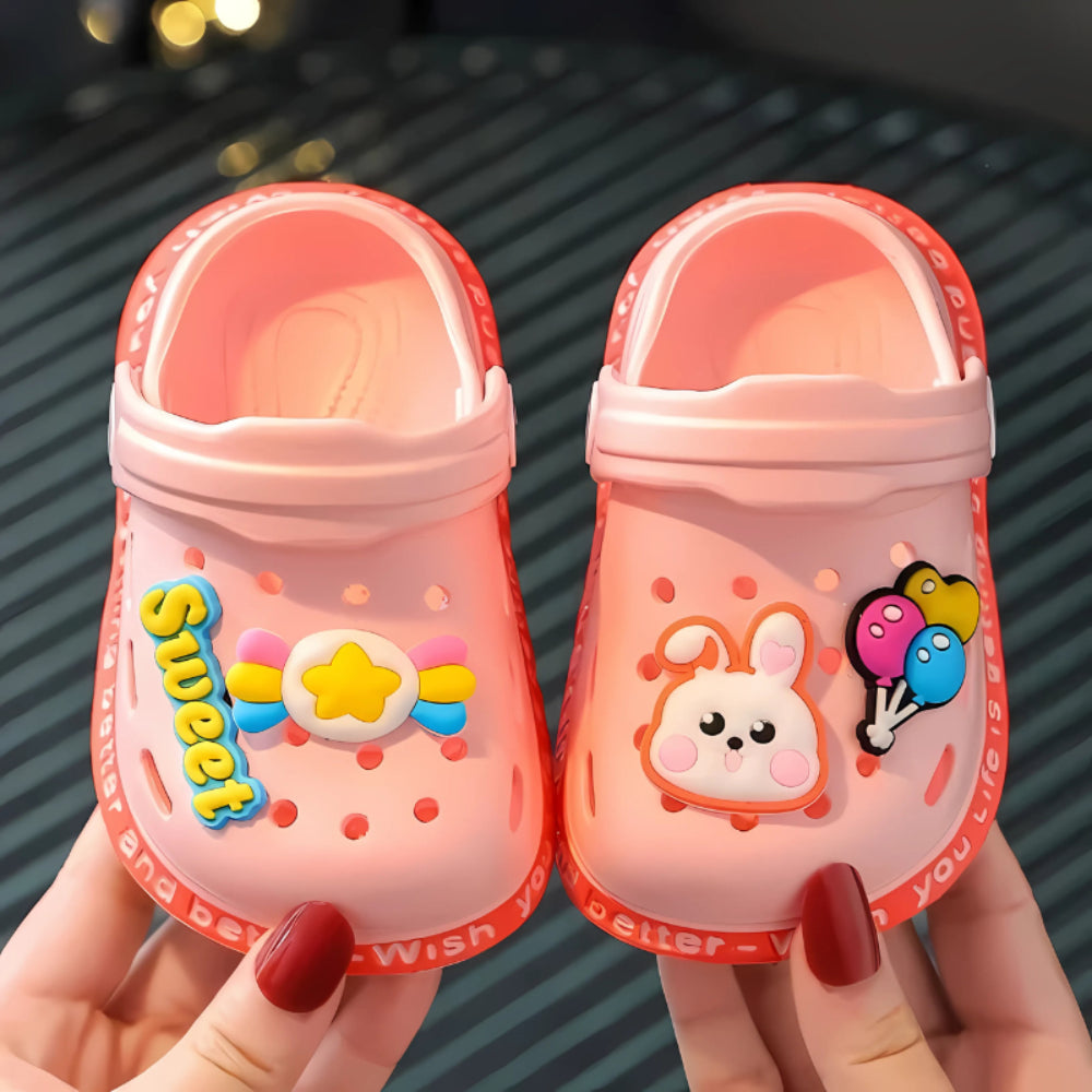 Gartenschuhe für Kleinkinder mit Cartoon-Design, zum Hineinschlüpfen, Spielschuhe | Temsk