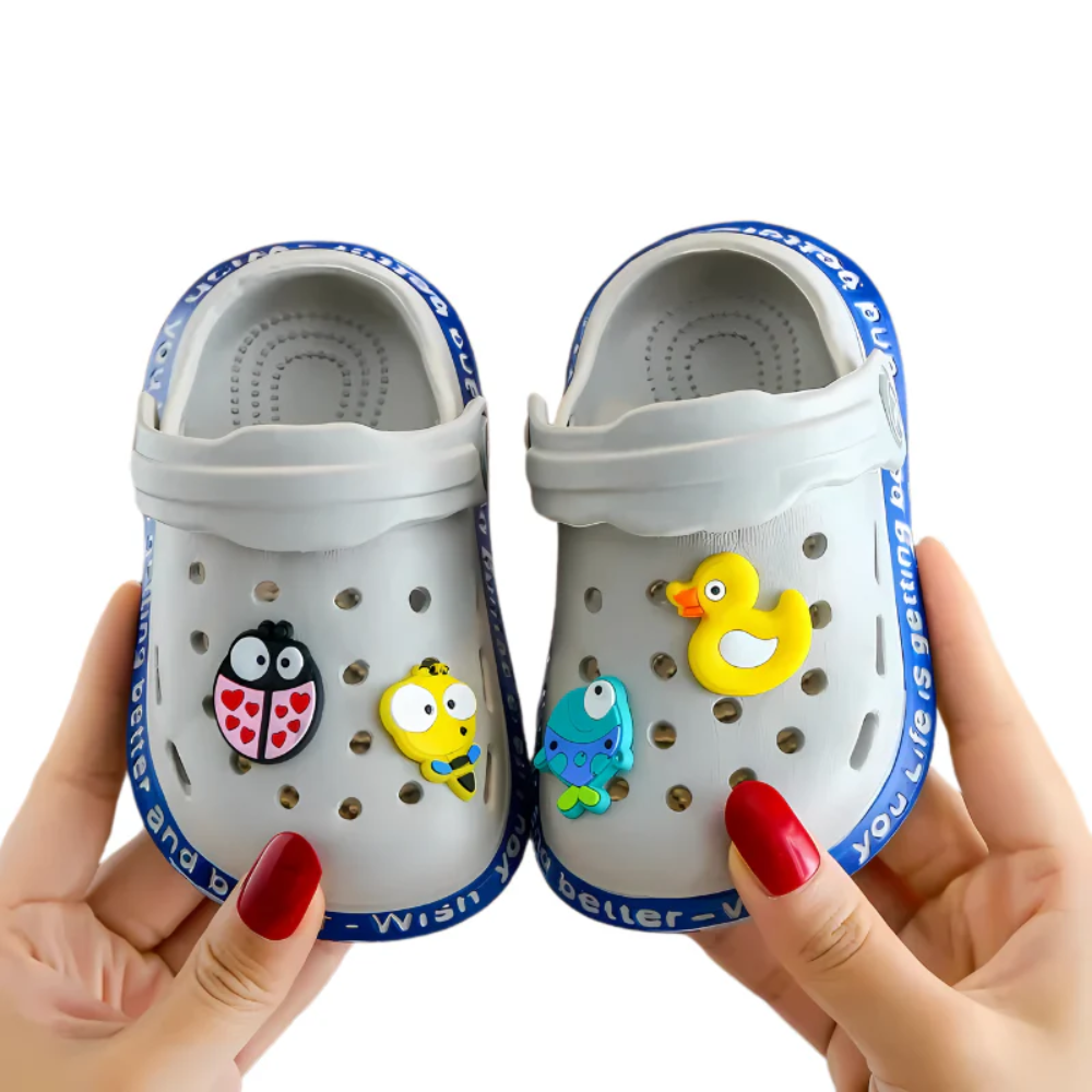 Gartenschuhe für Kleinkinder mit Cartoon-Design, zum Hineinschlüpfen, Spielschuhe | Temsk