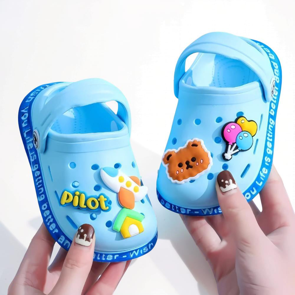 Gartenschuhe für Kleinkinder mit Cartoon-Design, zum Hineinschlüpfen, Spielschuhe | Temsk