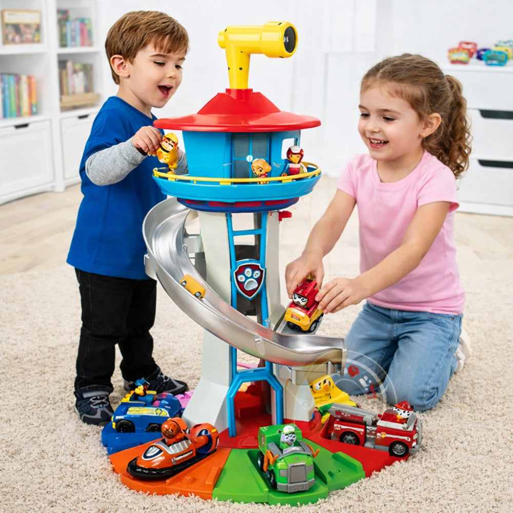Children's Racing Car Tower With Slide Track Playset | Temsk