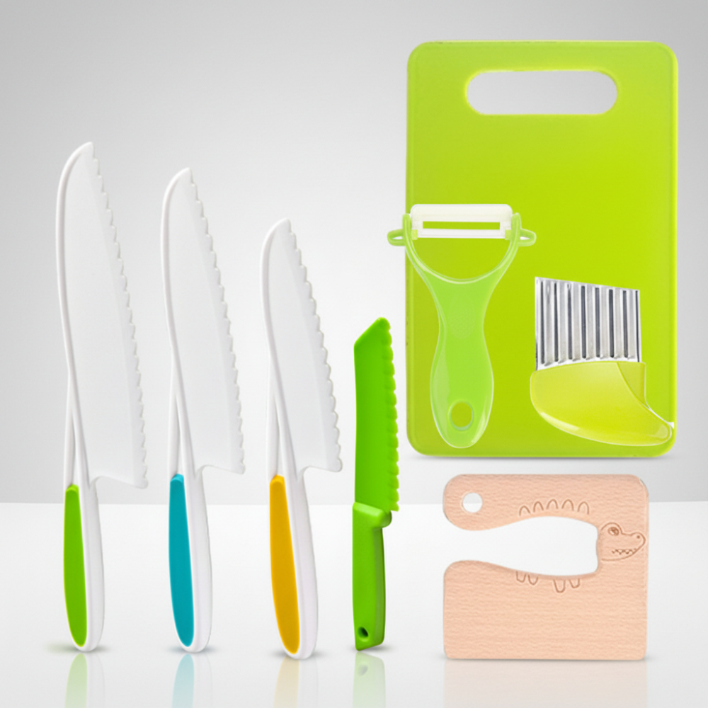 Kids Kitchen Play Set For Beginner Chefs With Child Safe Tools | Temsk