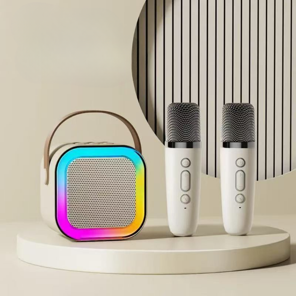 Compact Kids Karaoke Speaker With Bluetooth And Wireless Microphone | Temsk