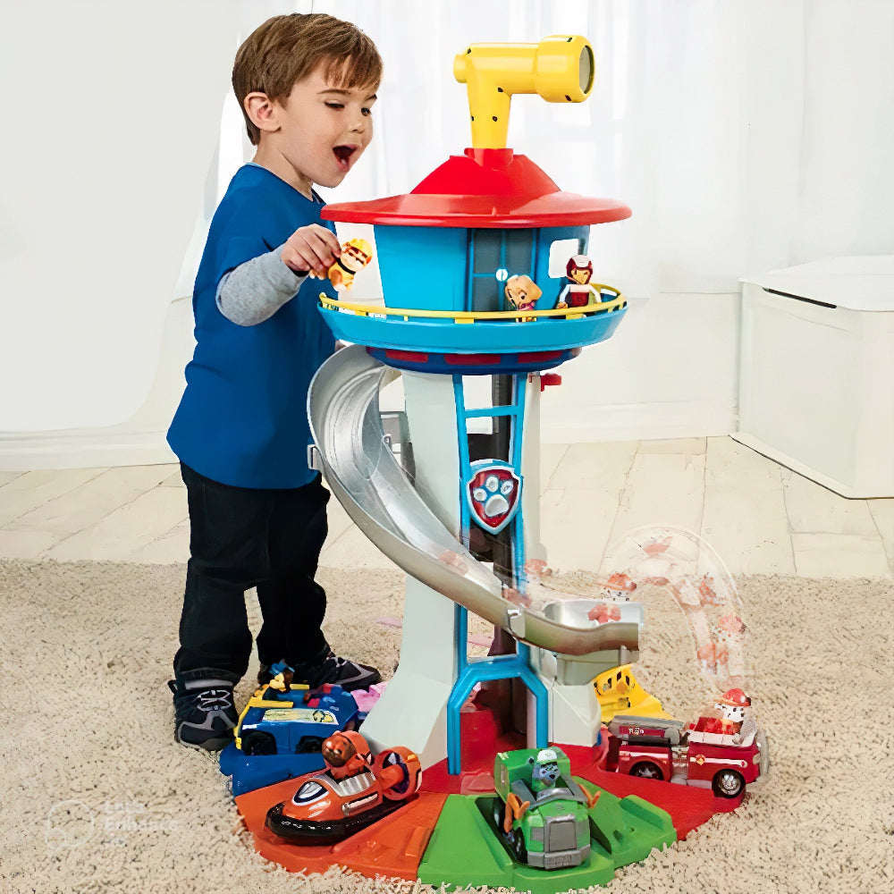 Kids Playset With Slide Tower And Toy Cars For Creative Pretend Play | Temsk