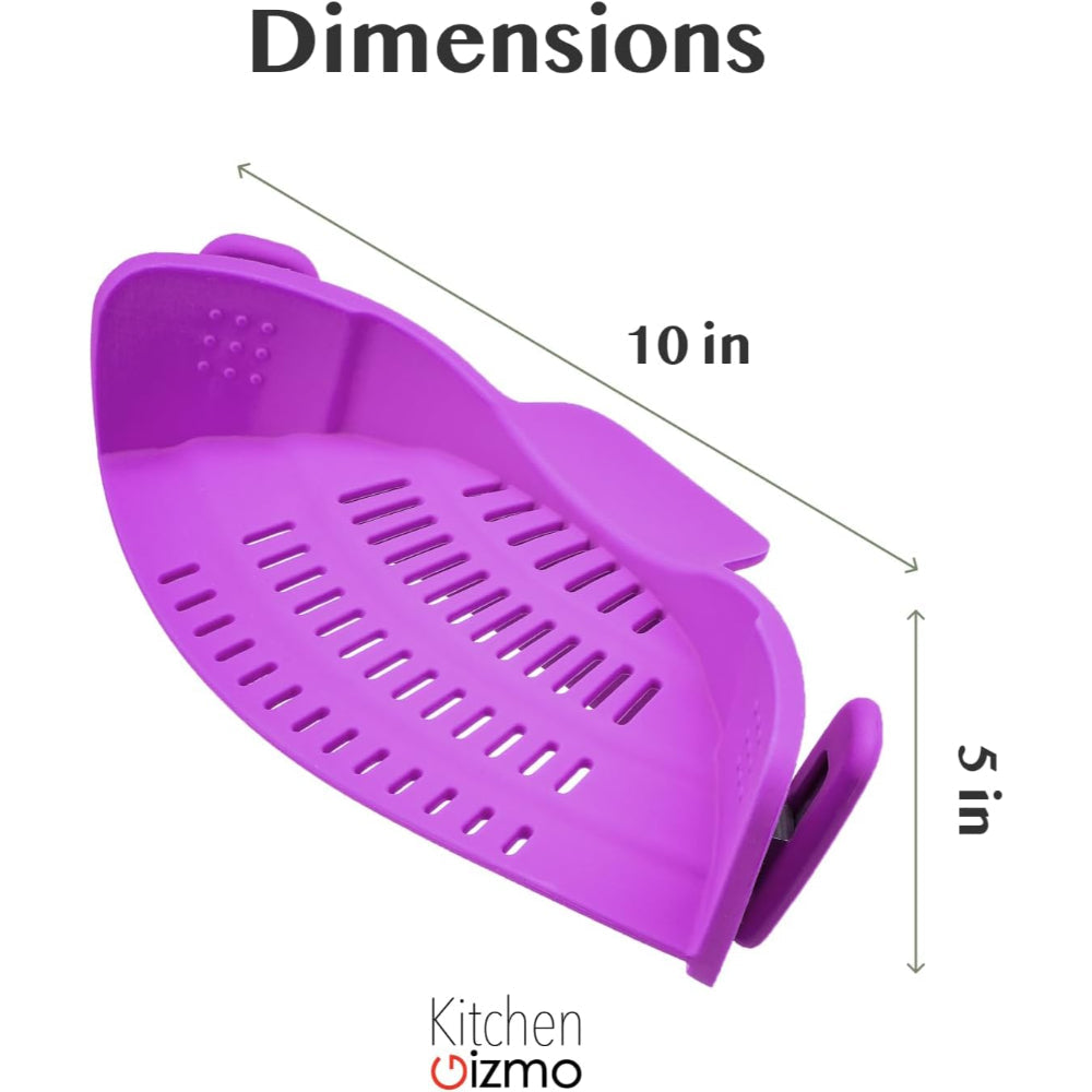 Silicone Clip On Pot Strainer For Pasta Veggies And Draining Water | Temsk