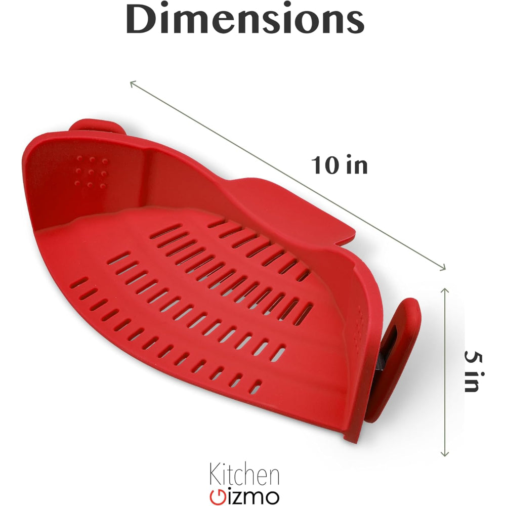 Silicone Clip On Pot Strainer For Pasta Veggies And Draining Water | Temsk