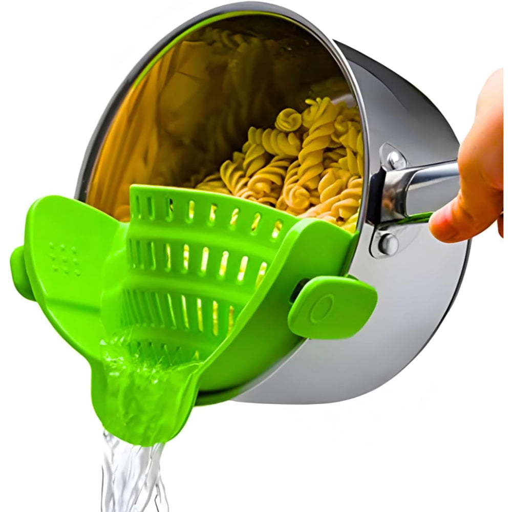 Silicone Clip On Pot Strainer For Pasta Veggies And Draining Water | Temsk